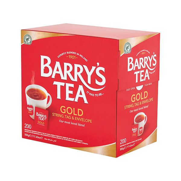 Barrys GoldBld Tea Stg/Tag/Env Pk200