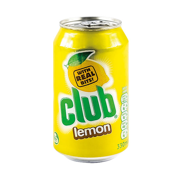 Club Lemon Soft Drnk 330ml Can Pk24