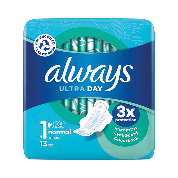 Always Ultra Pads Nrm/Wings x13 Pk12