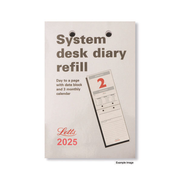 Letts System Desk Calndr Refill 2025