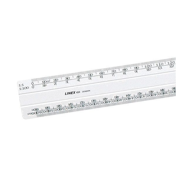 Linex Flat Scale Rule 300mm Wh