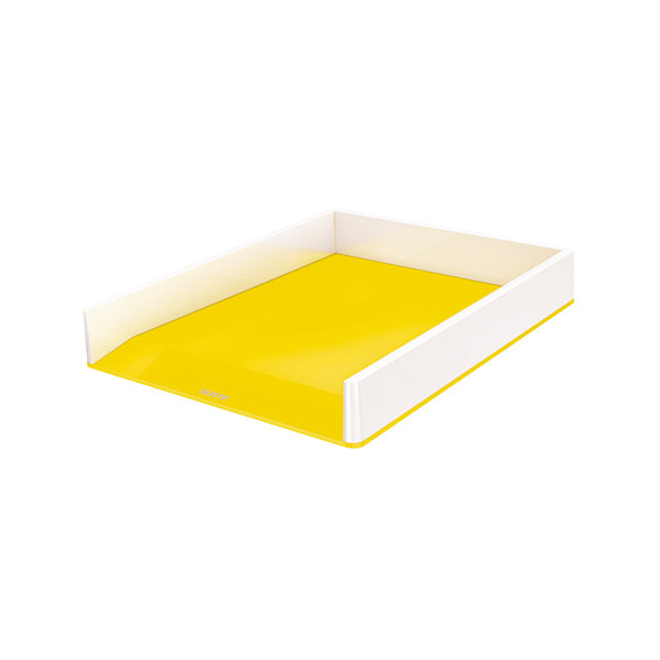 Leitz WOW Letter Tray White/Yellow