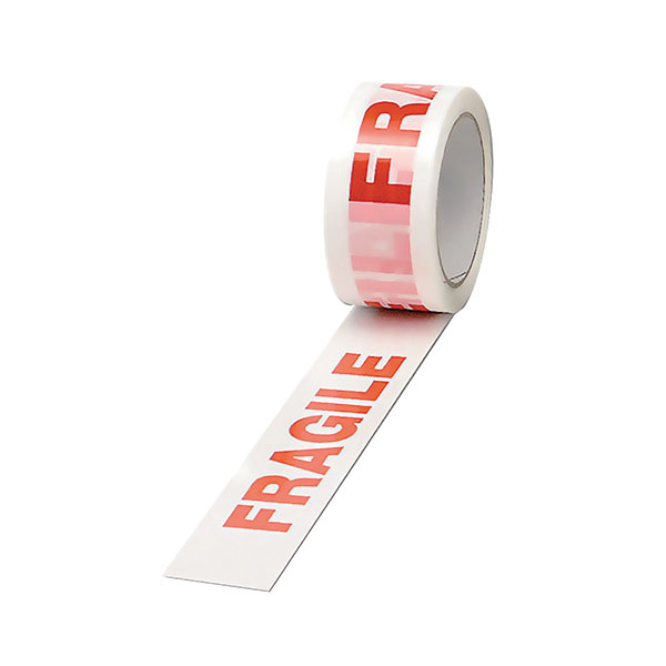 Tape Fragile White/Red Pp 50mmx66m