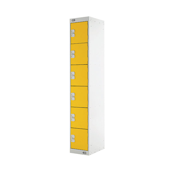 Six Compartment Locker 300 Yellow