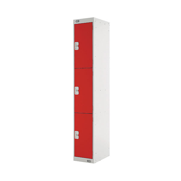 Three Compartment Locker 450 Red