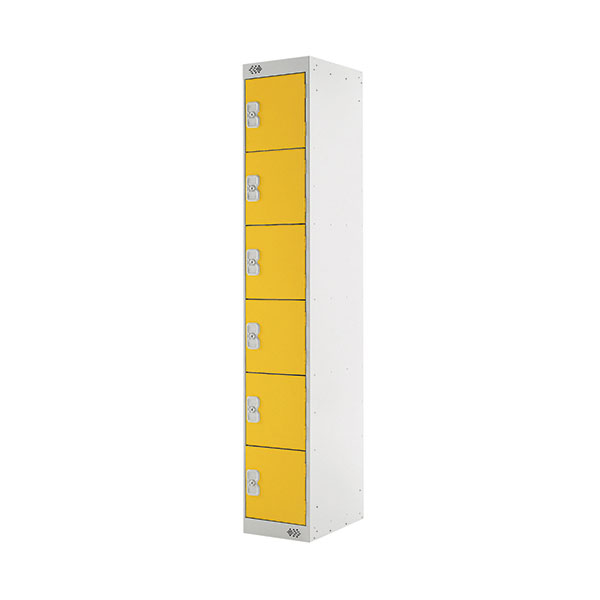 Six Compartment Locker 450 Yellow