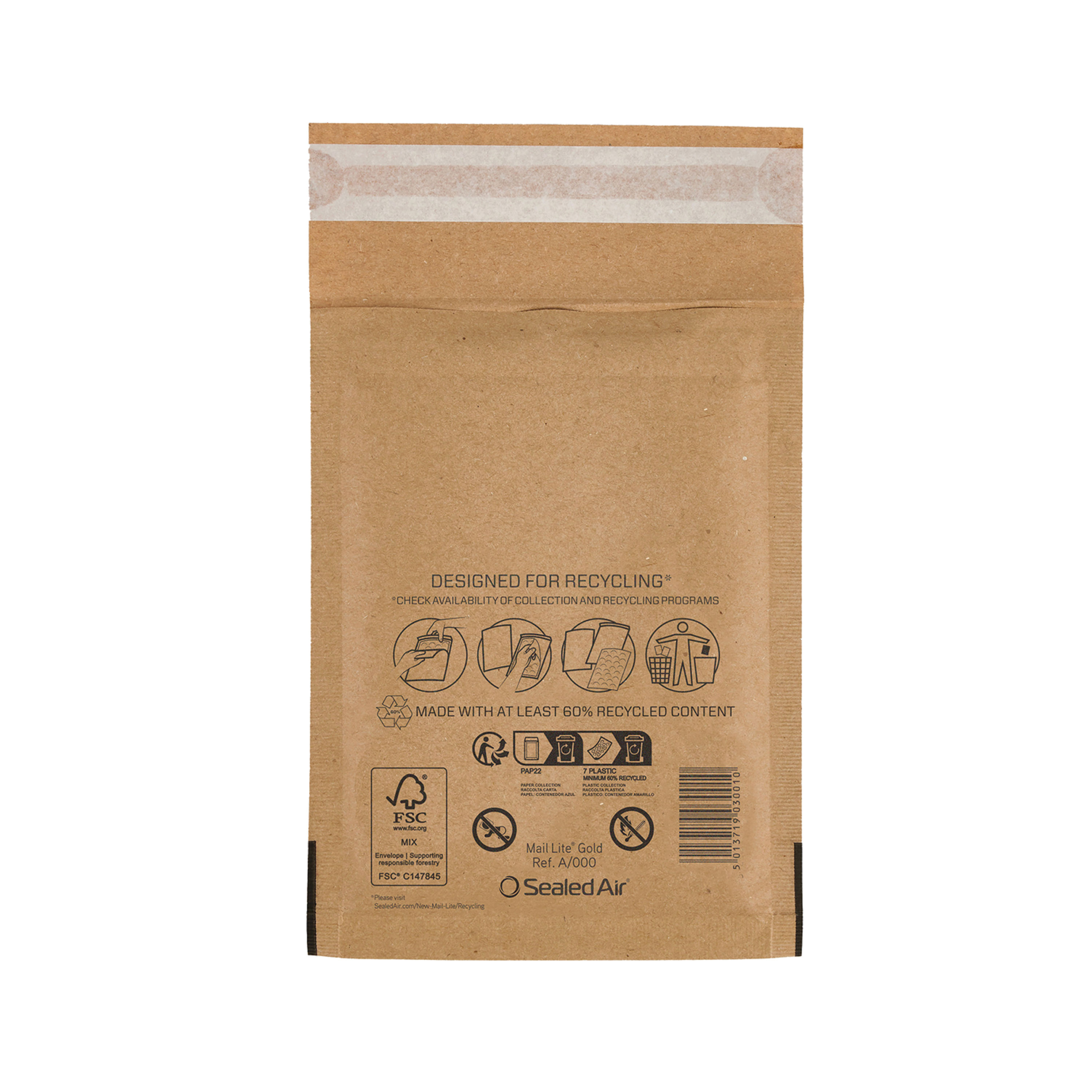 Bubble Postal Bags Gold A/000 Pk200 Bubble Postal Bags Gold A/000 Pk200