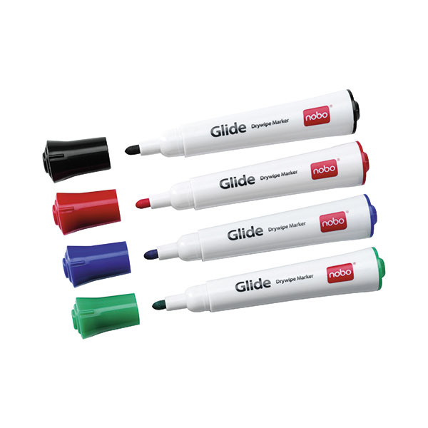 Nobo Glide Drymarker Ast Pk4