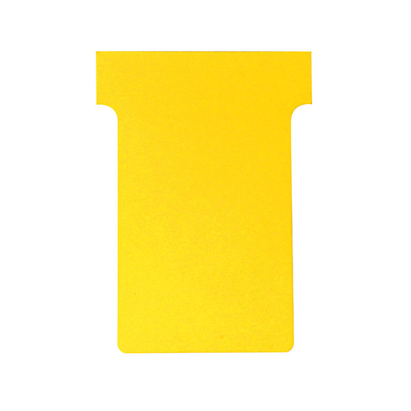 Nobo T-Card Size 4 Yellow Pk100