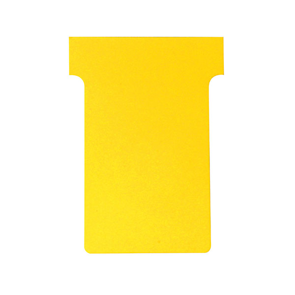 Nobo T-Card Size 4 Yellow Pk100