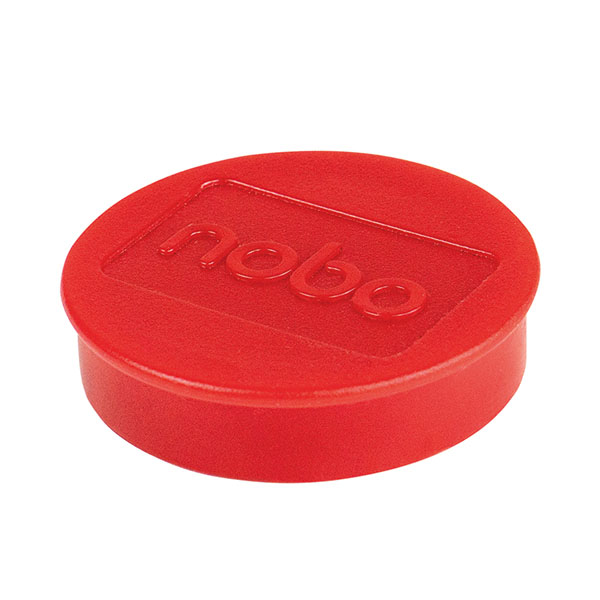 Nobo Whiteboard Magnets 38 Red Pk10