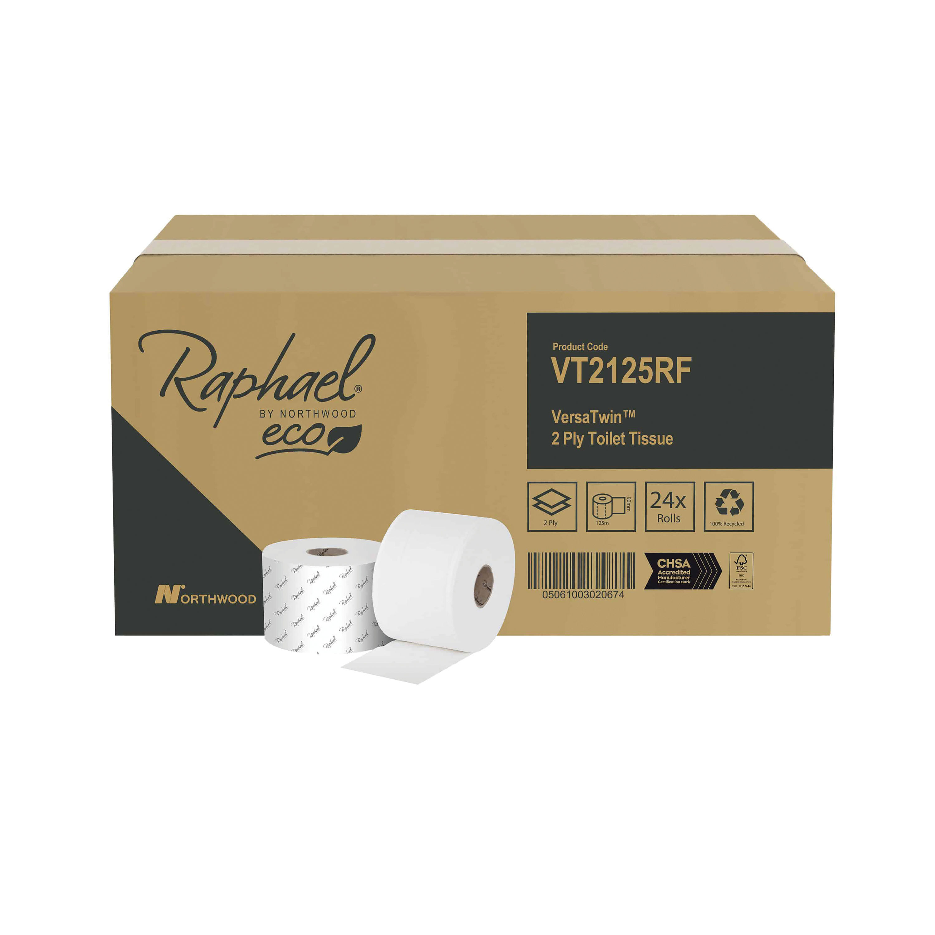 Raphael 2-Ply VersaTwin Tlt Rll Pk24