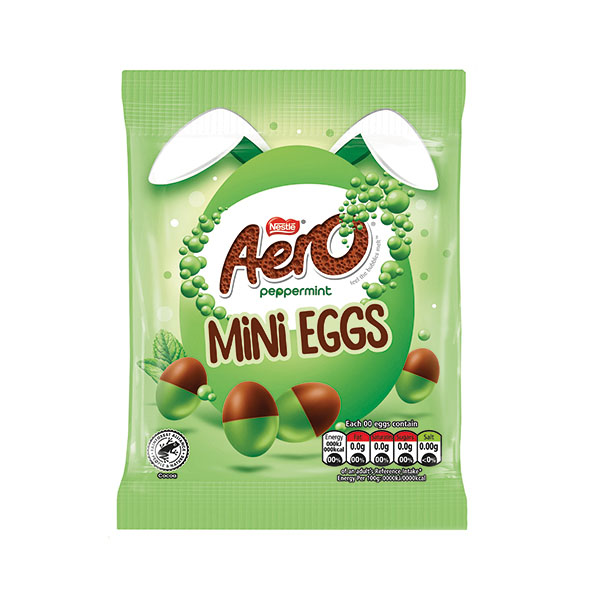 Nestle Aero Pep Chc Mini Egg Bag 70g