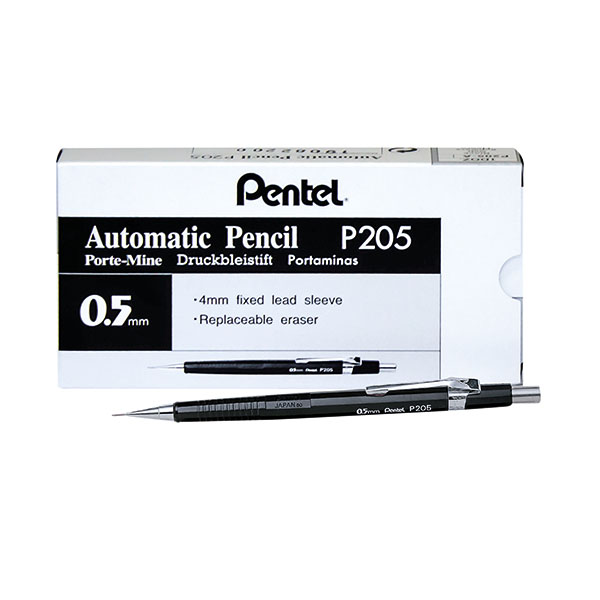 Pentel P205 Auto Pencil 0.5mm Pk12