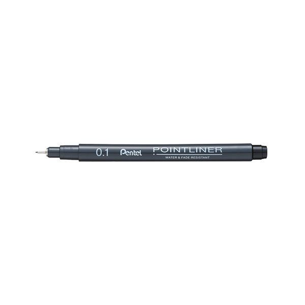 Pentel P/liner Pigmt Line 0.1 Blk 12