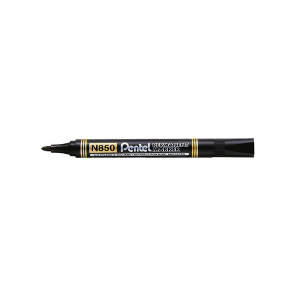 Pentel N850 Bullet Marker Black Pk12