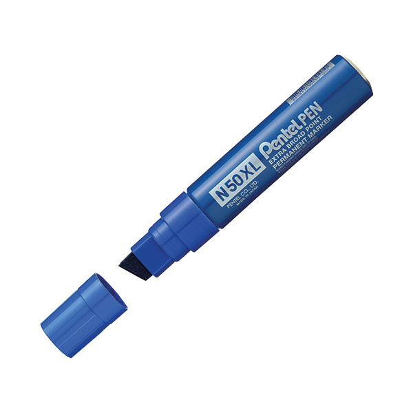 Pentel Marker Chisel Tip Blue Pk6