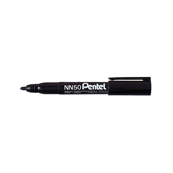 Pentel Nn50 Perm Marker Black Pk12