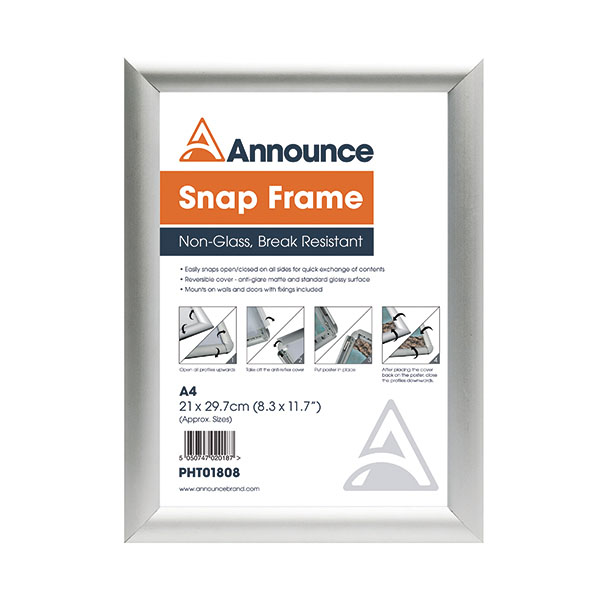Announce Aluminium Snap Frame A4