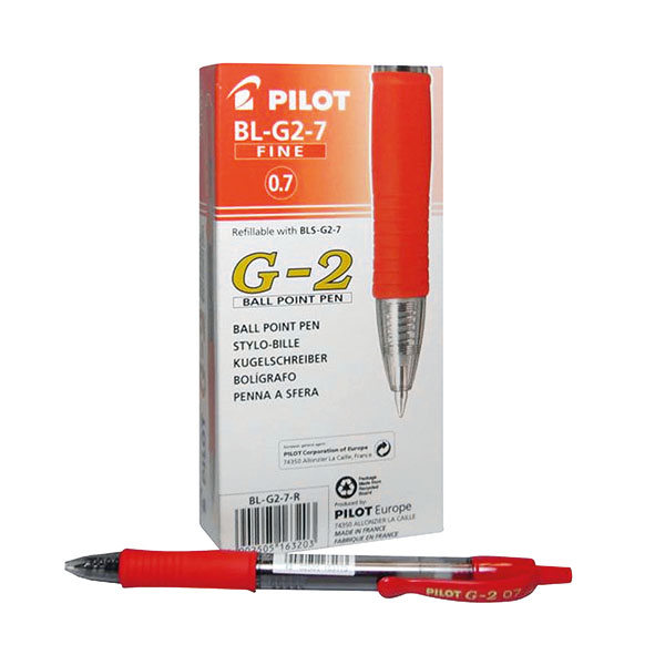 Pilot G2 07 Rflable Red Box 12