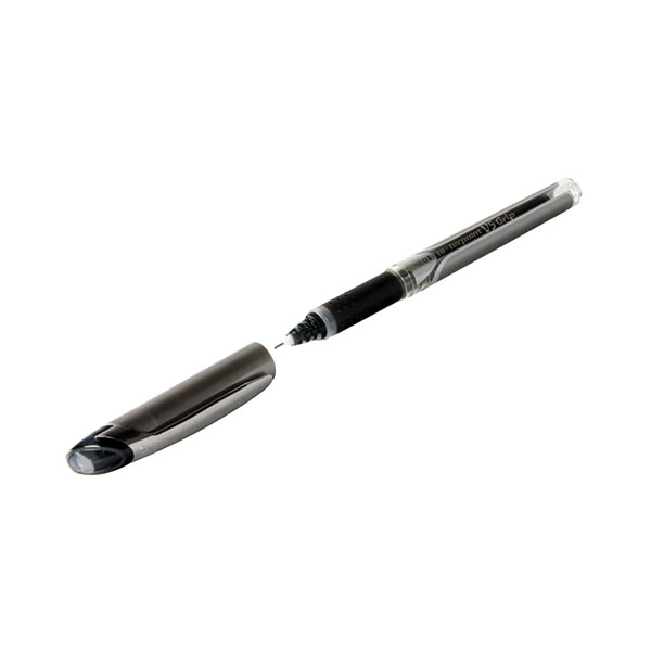 Pilot V5 Grip Liq Ink RBall Blk Pk12