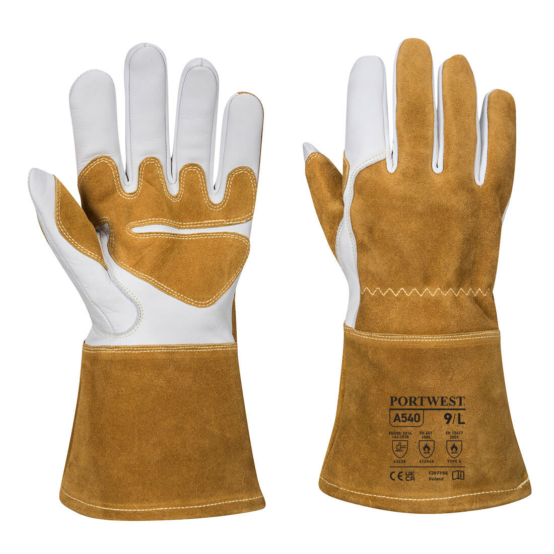 Mig Welding Gauntlet Brown XL Pk6