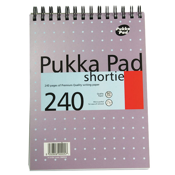 Pukka Wrebnd Notepad 240Pg Gold Pk3