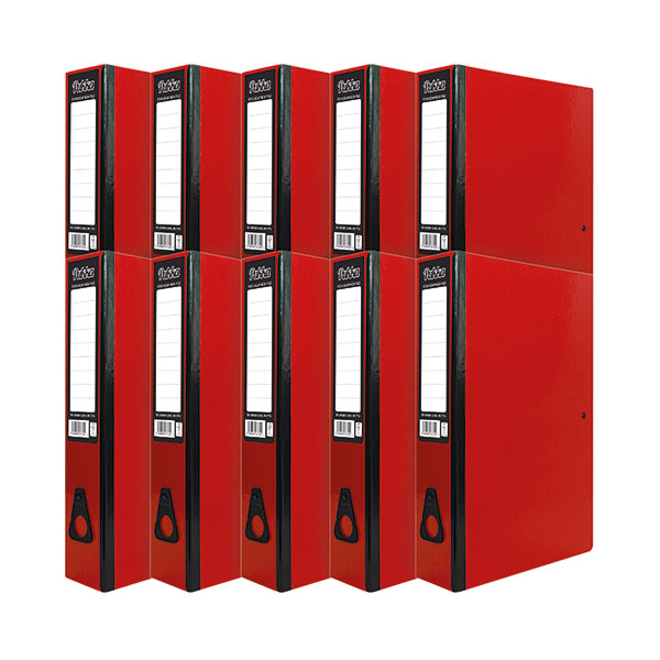 Pukka Brights Box File FC Red Pk10