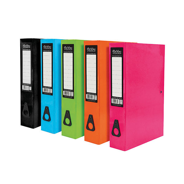 Pukka Brights Box File FC Asst Pk10