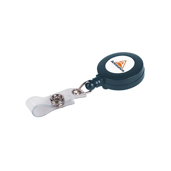 Badge Reel Charcoal Pk10