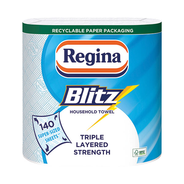 Regina Blitz HsHd Rolls 70Sht/rl Pk2
