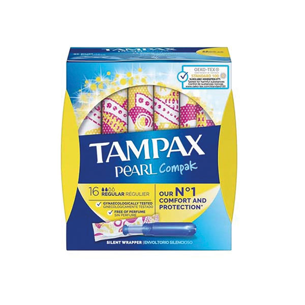 Tampax Compak Pearl Reg Tmp Bx16 Pk4