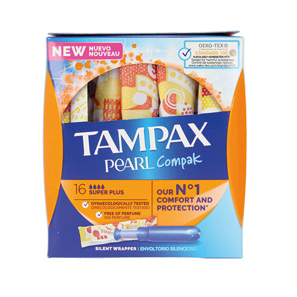 Tampax Compak Pearl Sup+ Tmp Bx16 P4