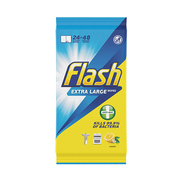 Flash AntiBac XL 24sht Lemon Wipe P8