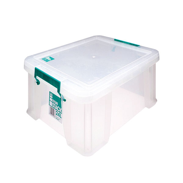 Storestack 24L Storage Box Clear