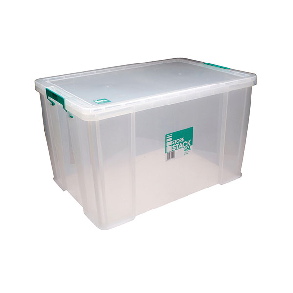 Storestack 85L Storage Box Clear