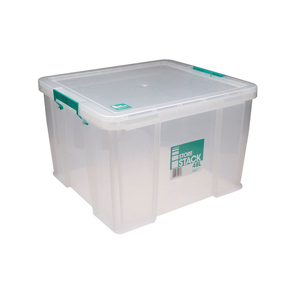 Storestack Storage Box Clear 48L