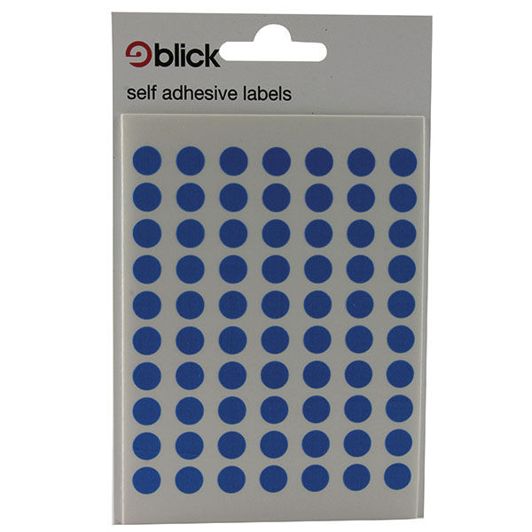 Blick Coloured Lbls 8mm Blue Pk9800