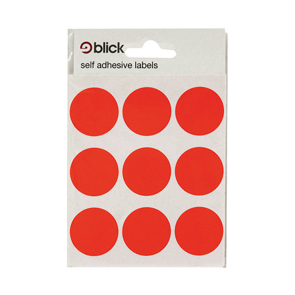 Blick Coloured Labels 29Mm Red Pk720