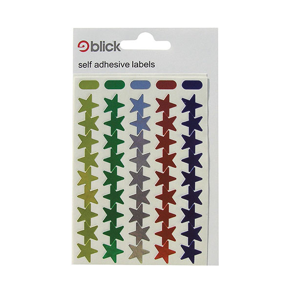 Blick Lbls Mtl Star 14mm Ast Pk1800