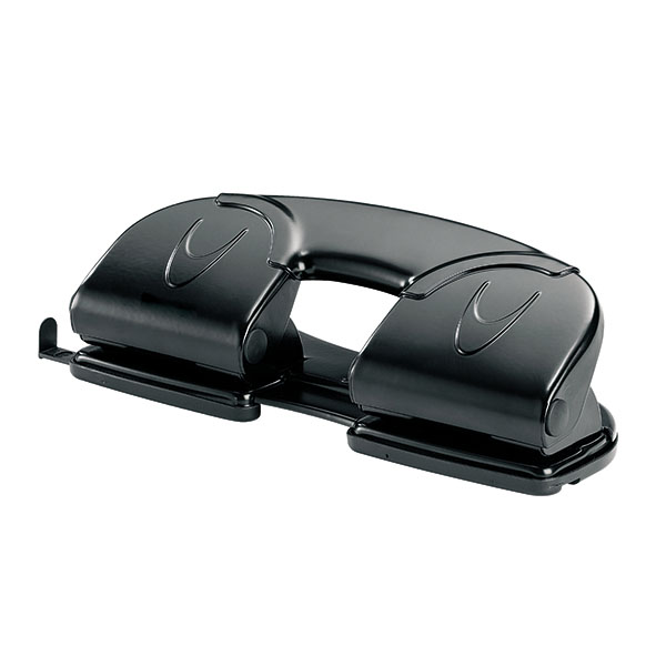 Rexel V412 4 Hole Punch Black