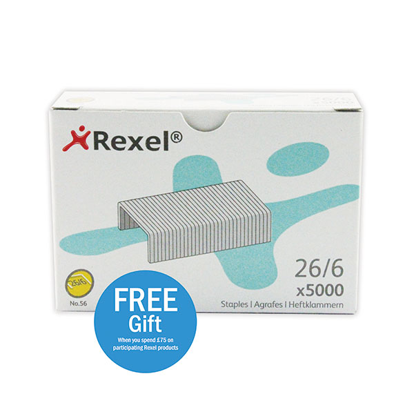 Rexel No56 Staples Metal 6mm Pk5000