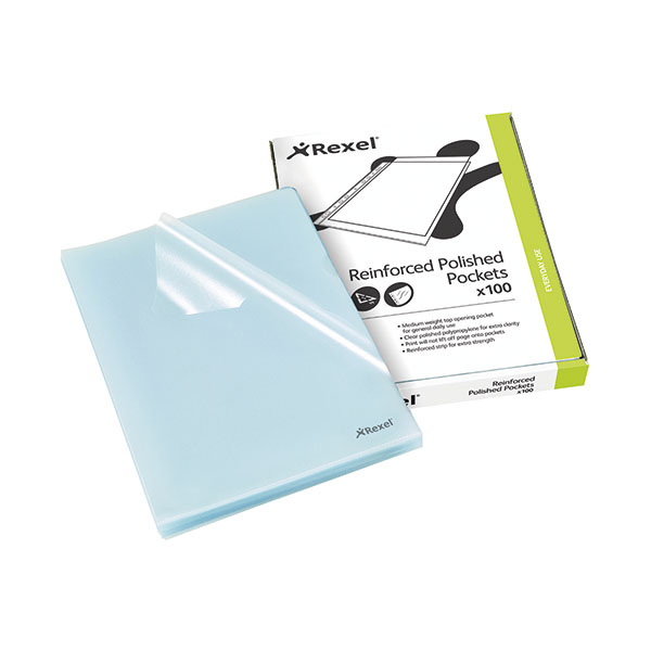 Rexel Cut Flush Folders A4 Clr Pk100