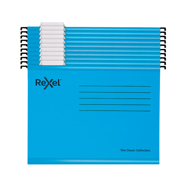 Rexel Blue Foolscap Susp Files Pk10