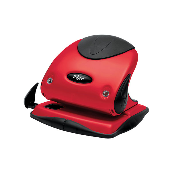 Rexel P225 Hole Punch Red