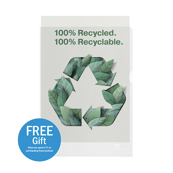 Rexel 100% Recycled A4 Folder Pk100