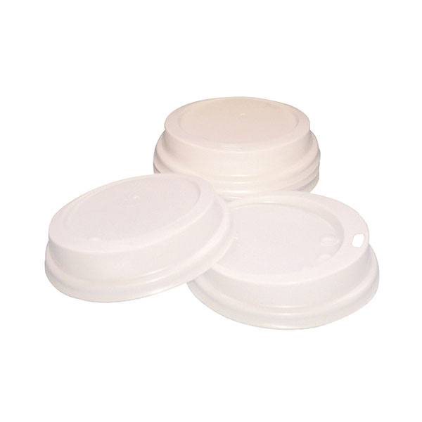 Cterpack 35Cl Ppr Cup Lids Wht Pk100