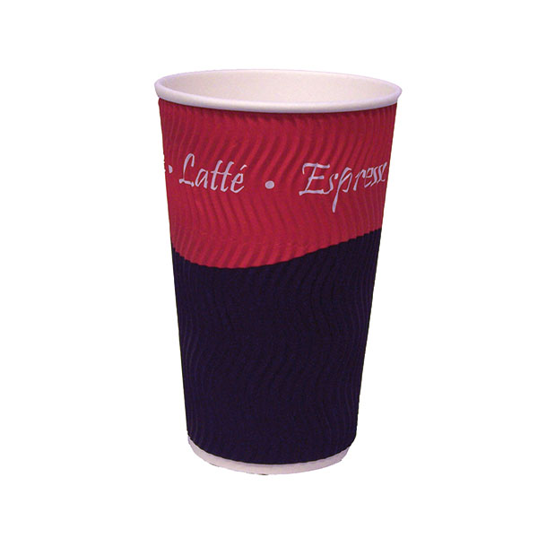 25cl Rippled Wall Hot Cups Pk25