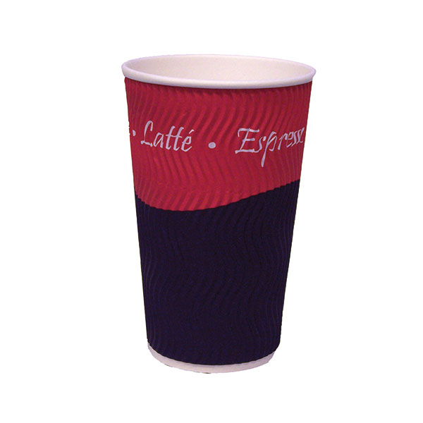 25cl Rippled Wall Hot Cups Pk25