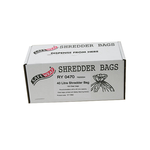 Safewrap Shredder 40 L Bags Pk100